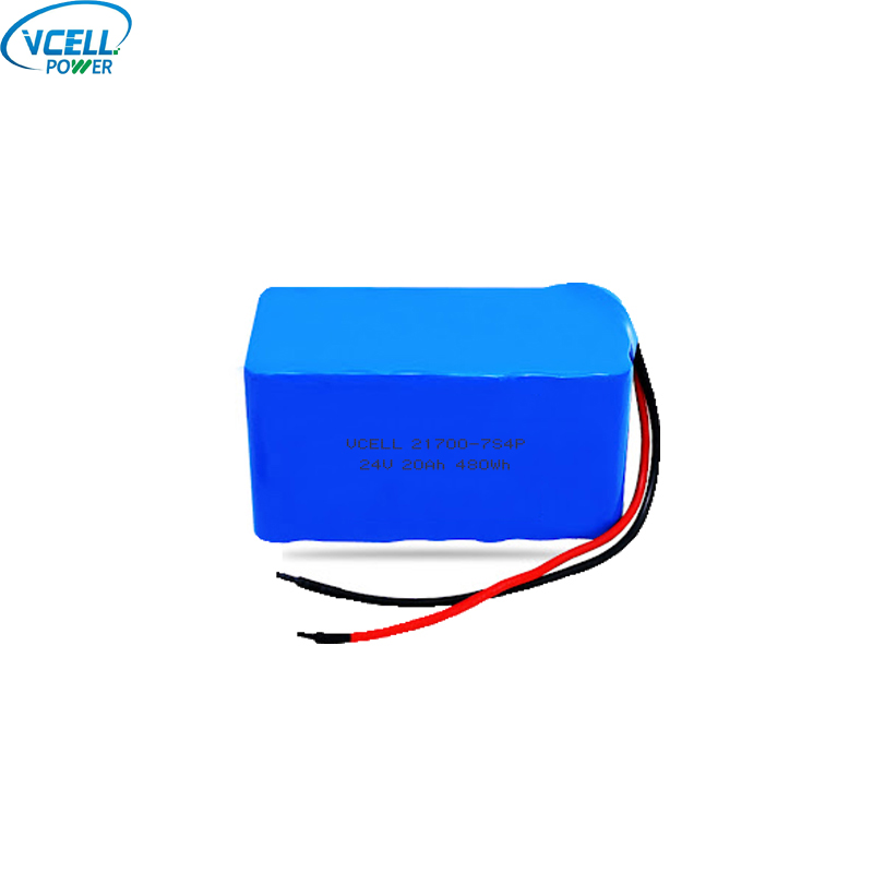 24V 20Ah 21700 7S4P 리튬 이온 배터리 팩